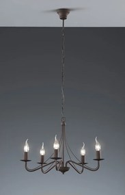 Metalowa lampa wisząca w kolorze brązu ø 55 cm Country – Reality