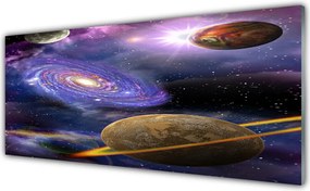 Panel Szklany do Kuchni Planety W Przestrzeni Kosmicznej