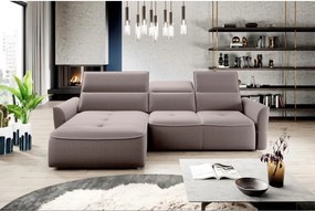 Narożnik MURILLO S Mini z elektryczną regulacją siedziska Lewostronny w tkaninie VOGUE 04 WERSAL