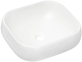 Biała nowoczesna umywalka ceramiczna na blat - Sinela