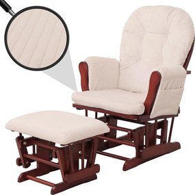 Leżanka MCW-C76, kremowy ciemny stelaż