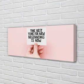 Obraz drukowany na płótnie Dłoń z Motywującym Hasłem