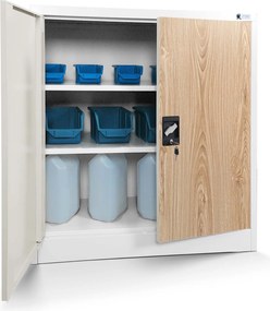 Szafka biurowa Eco Design Beata 90x40x93 cm biały/dąb sonoma