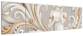 Obraz bogini na ozdobnym tle (170x50 cm)