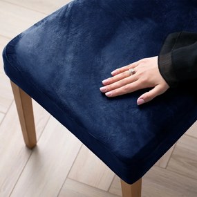 Niebieski elastyczny pokrowiec na krzesło 48 cm Sento – Restilo