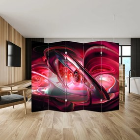Parawan - Czerwone fraktale (210x170 cm)