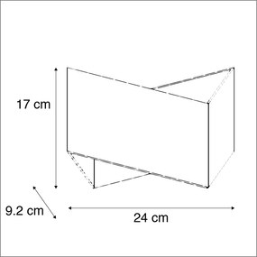 Zestaw 2 x designerski Kinkiet / Lampa scienna biały - Fold Nowoczesny Oswietlenie wewnetrzne