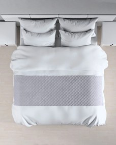 Narzuta hotelowa bieżnik Velvet 60x200cm kolor szary tkanina połyskliwa, welwetowa