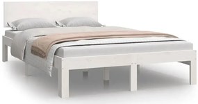Białe łóżko z drewna sosnowego 120x200 C7-K64