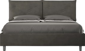 Łóżko bez stelaża tapicerowane 160x200 microfibra Szary Appia