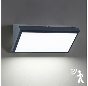 Brilagi - LED zewnętrzna lampa ścienna z czujnikiem TRIANGLE LED/20W/230V antr.