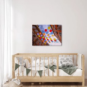 Obraz kolorowych parasoli (70x50 cm)