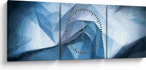 Obraz abstrakcji (z zegarem) (90x30 cm)