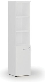 Szafa biurowa kombinowana PRIMO WHITE, drzwi na 2 poziomach, 400 x 420 x 1781 mm, biały