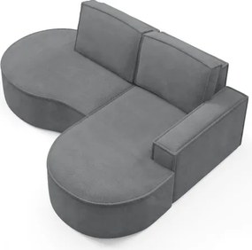 Narożnik MOLLY Prawostronny bez funkcji spania, wolnostojący tkanina CURIO 97 Szary