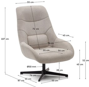 Beżowy fotel Celida – Kave Home
