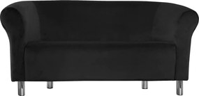 Sofa Milo tkanina Welur wygodna sofa tapicerowana do salonu i poczekalni : Kolor nogi - Chrom, Kolor tkaniny - VELVET - MG19, Typ tkaniny - Velvet, Wysokość nogi - 15 cm