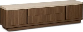 Szafka RTV TIERRA 180 cm Orzech/Trawertyn Japandi