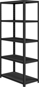 Metalowy regał warsztatowy Sam All Black 90x45x183 cm czarny