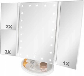 Lusterko Do MAKIJAŻU Powiększające 3X Kosmetyczne PODŚWIETLANE LED | VOLAN