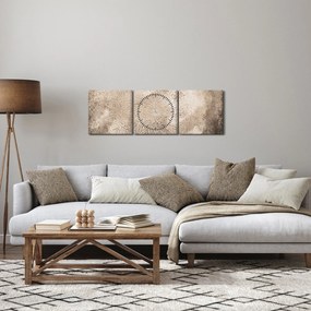 Obraz - Mandala (z zegarem) (90x30 cm)