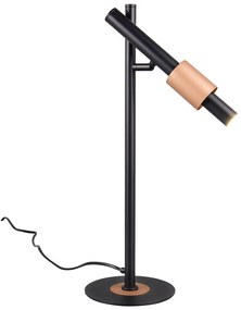 Czarna/w kolorze brązu lampa stołowa LED (wysokość 50 cm) Ikaris – Trio Select