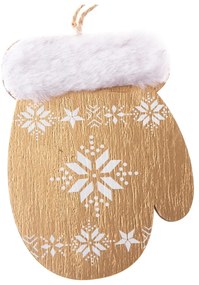 Zestaw 2 wiszących drewnianych ozdób w kształcie rękawicy Dakls, wys. 10,7 cm