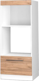 Szafka do mikrofalówki złoty dąb energetyczny 60x58.1x153.6 fame-line