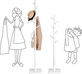 Biały stojakowy wieszak ARBO