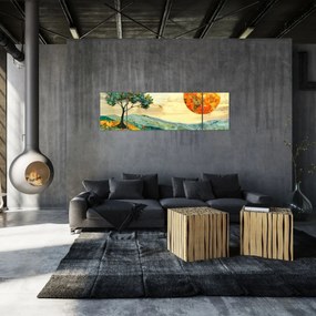 Obraz - Ilustracja krajobrazu (170x50 cm)