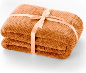 Ciemnopomarańczowy koc z mikrowłókna DecoKing Henry, 220x240 cm