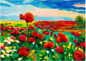 Obraz pola z makami (70x50 cm)