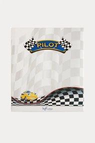 Dziecięcy szlafrok PILOT + kapcie w ozdobnym opakowaniu 2 lata (wys.92 cm) Fioletowy