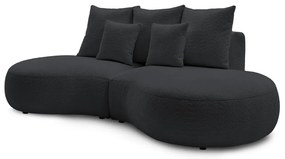 Ciemnoszara sofa z materiału bouclé 260 cm Saint-Germain – Bobochic Paris