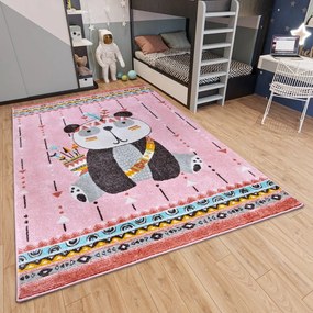 Różowy dywan dziecięcy 160x235 cm Panda – Hanse Home