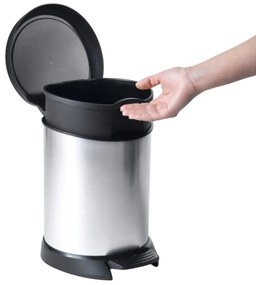 Curver Kosz na śmieci Decobin 5 l, srebrny