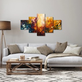 Obraz - Abstrakcyjny obraz kwiatów (125x70 cm)