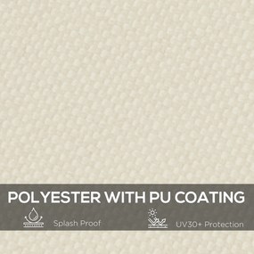 Outsunny Zastępczy Daszek do Markizy - z Płachtą Odporną na Warunki Atmosferyczne, 297 cm x 243 cm, Beżowy