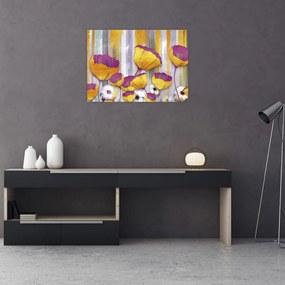 Obraz - Ilustracja kwiatów (70x50 cm)