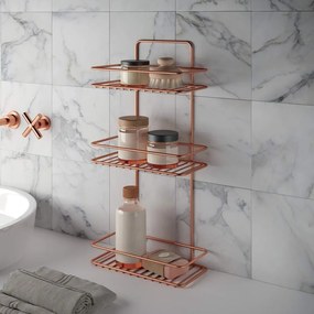 3-poziomowa półka łazienkowa Metaltex Copper