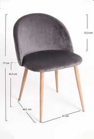 Zestaw 4 Krzese Vint Aksamitne