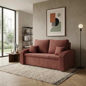 Sofa kanapa 2 os z funkcją spania IKON Ceglasty