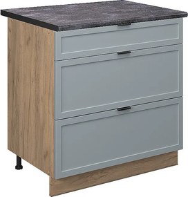 Szafka dolna do kuchni jasnoniebiesko-szary 80x60x82 fame-line