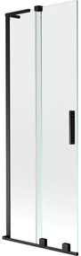 Mexen Velar L parawan nawannowy 2-skrzydłowy rozsuwany 70 x 150 cm, transparent, czarny - 896-070-003-01-70