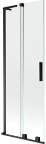 Mexen Velar L parawan nawannowy 2-skrzydłowy rozsuwany 70 x 150 cm, transparent, czarny - 896-070-003-01-70