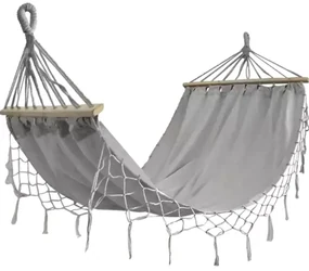 Szara huśtawka ZEPIRA 100 x 200 cm + torba gratis