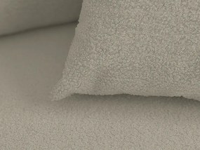 Rozkładana narożna sofa SMART BOUCLE 232x143 cm, szarobeżowa, uniwersalna