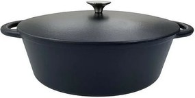 Rondel żeliwny o kształcie owalnym BAUMALU 33 cm Czarny mat