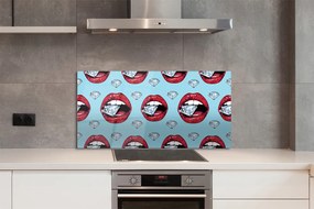 Szklany Panel Diamentowe Usta