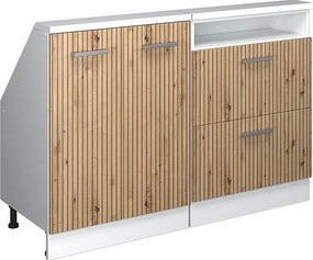 Szafka kuchenna na dach skośny dąb rzemieślniczy 120x46x81.6 r-line